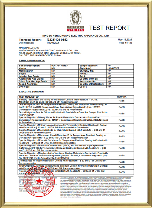 Ningbo Hengchuang Electric Appliance Co., Ltd.