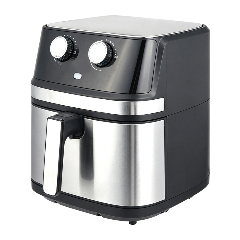 8L Metal Top Cover Air Fryer with Double Heating Element