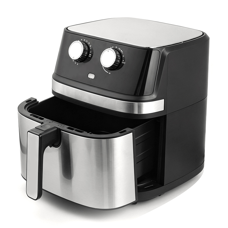 8L Metal Top Cover Air Fryer with Double Heating Element